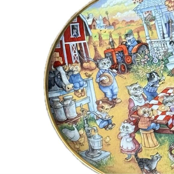 Vintage Bill bell limited edition, a  Purrfect Feast 8.5 Inch collector plate  - Picture 2 of 7